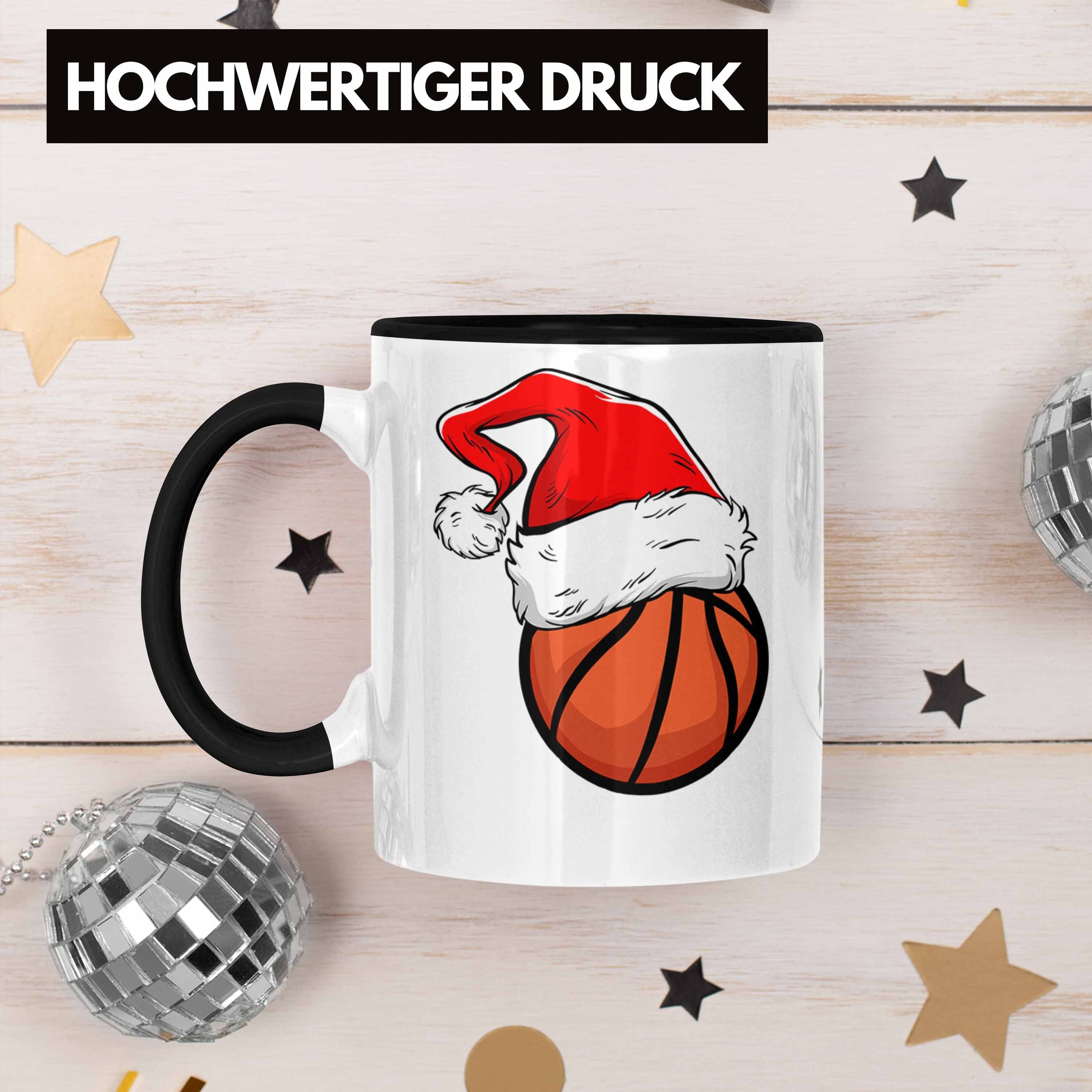 Schwarz Tasse Geschenk Basketballspieler Trendation Weihnachten Tasse - Geschenkidee Trendation Basketball