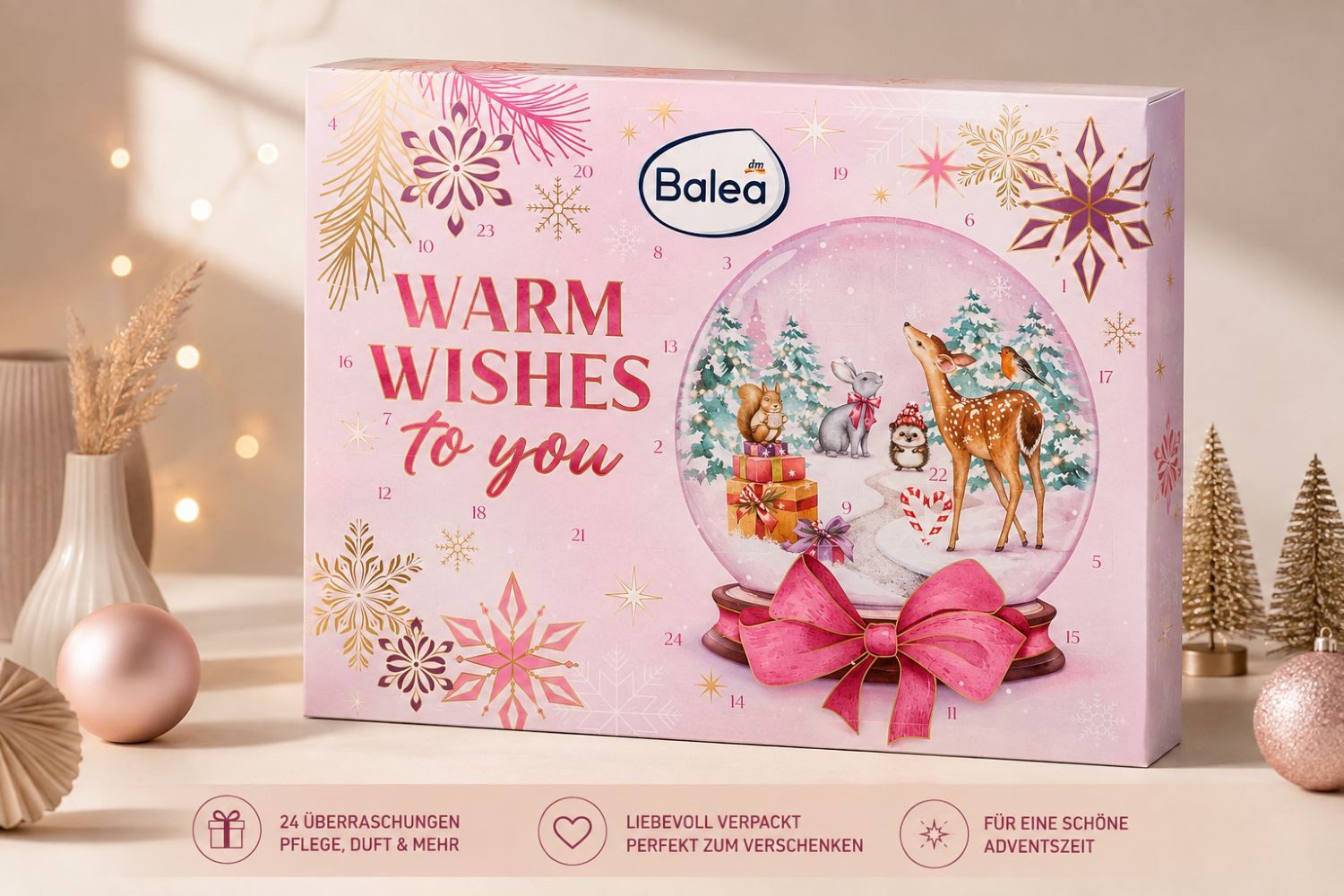 Balea Kosmetik-Adventskalender Adventskalender Bath 2026, Kalender mit 24 Überrraschungen