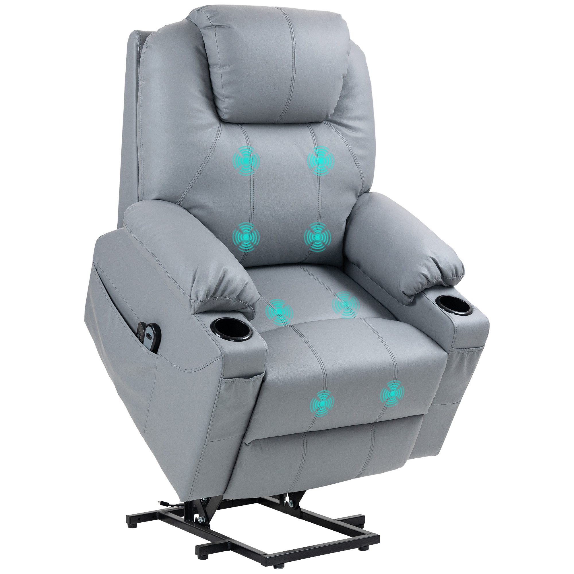 HOMCOM Massagesessel Elektrischer Aufstehsessel mit Seitentaschen (Fernsehs günstig online kaufen