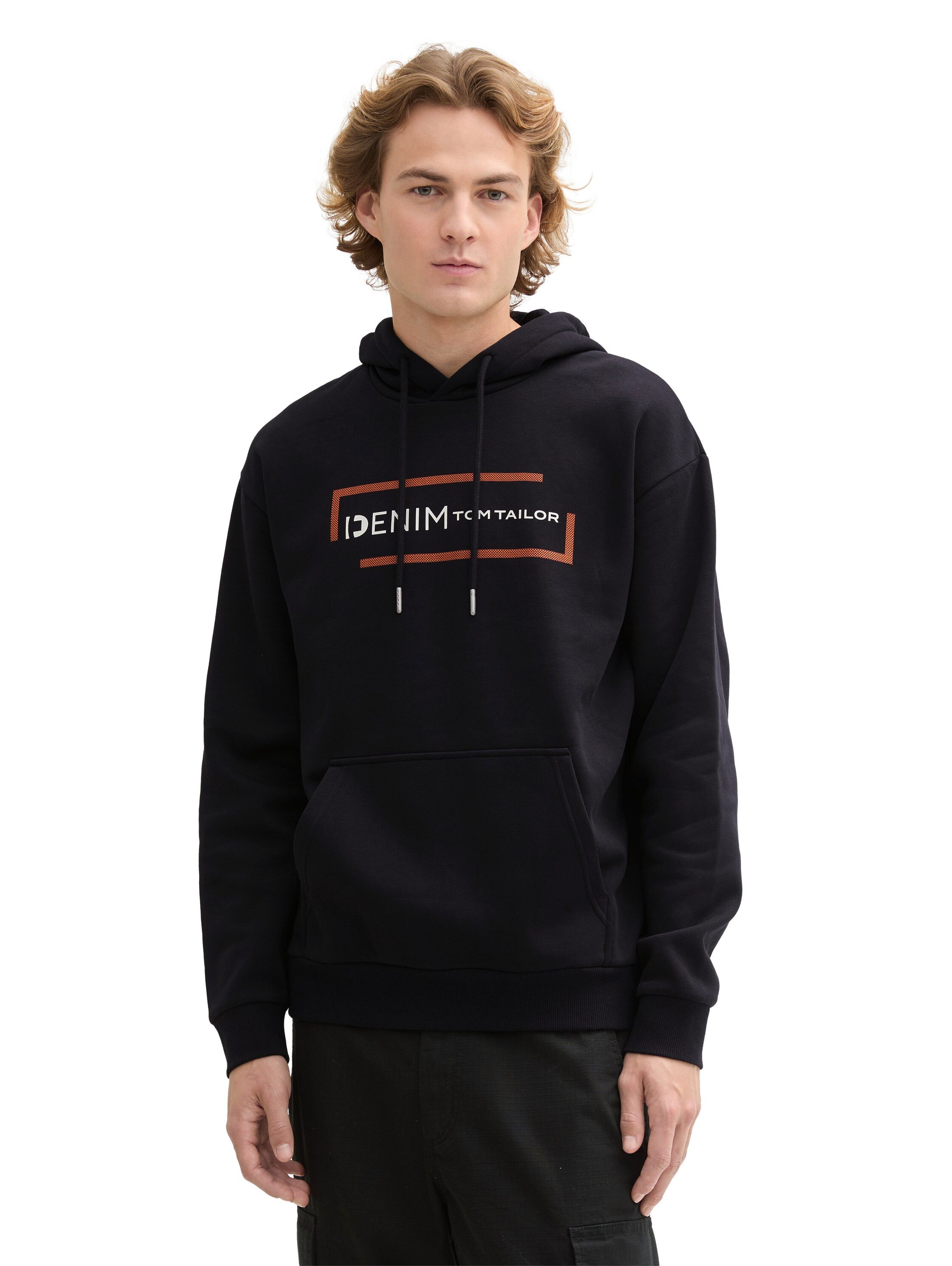 TOM TAILOR Denim Hoodie mit großem Logoprint günstig online kaufen