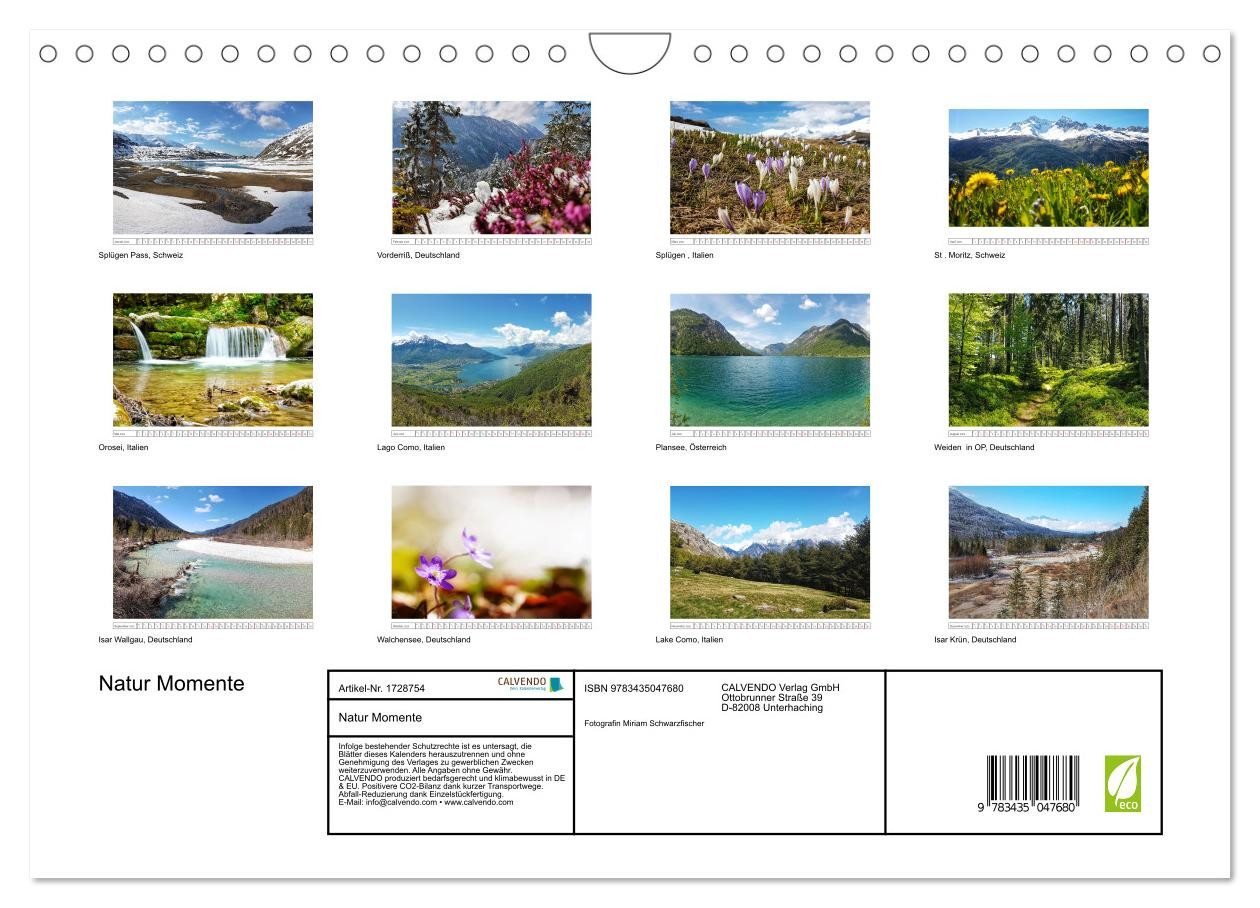 Thumbnail - CALVENDO Wandkalender Natur Momente (Wandkalender 2025 DIN A4 quer), CALVENDO Monatskalender