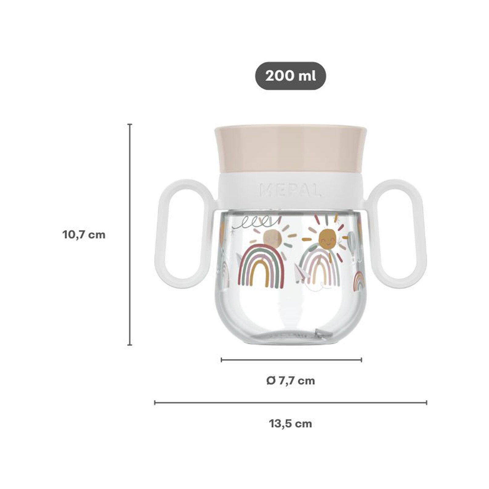 Mepal Kinderbecher Mio (2025) 360° Trinklernbecher 200 ml, 1-tlg., Polypropylen, Silikon, Tritan – Bild 4 von 5