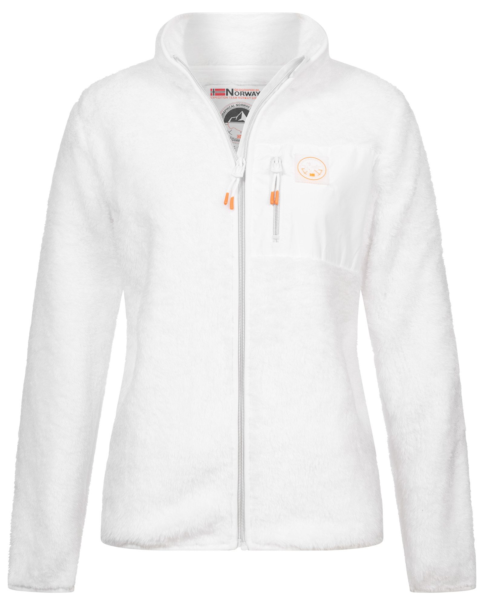 Geographical Norway Fleecejacke Damen Teddy Fleece Jacke Herbst Winter Jacke Sweater Übergangsjacke