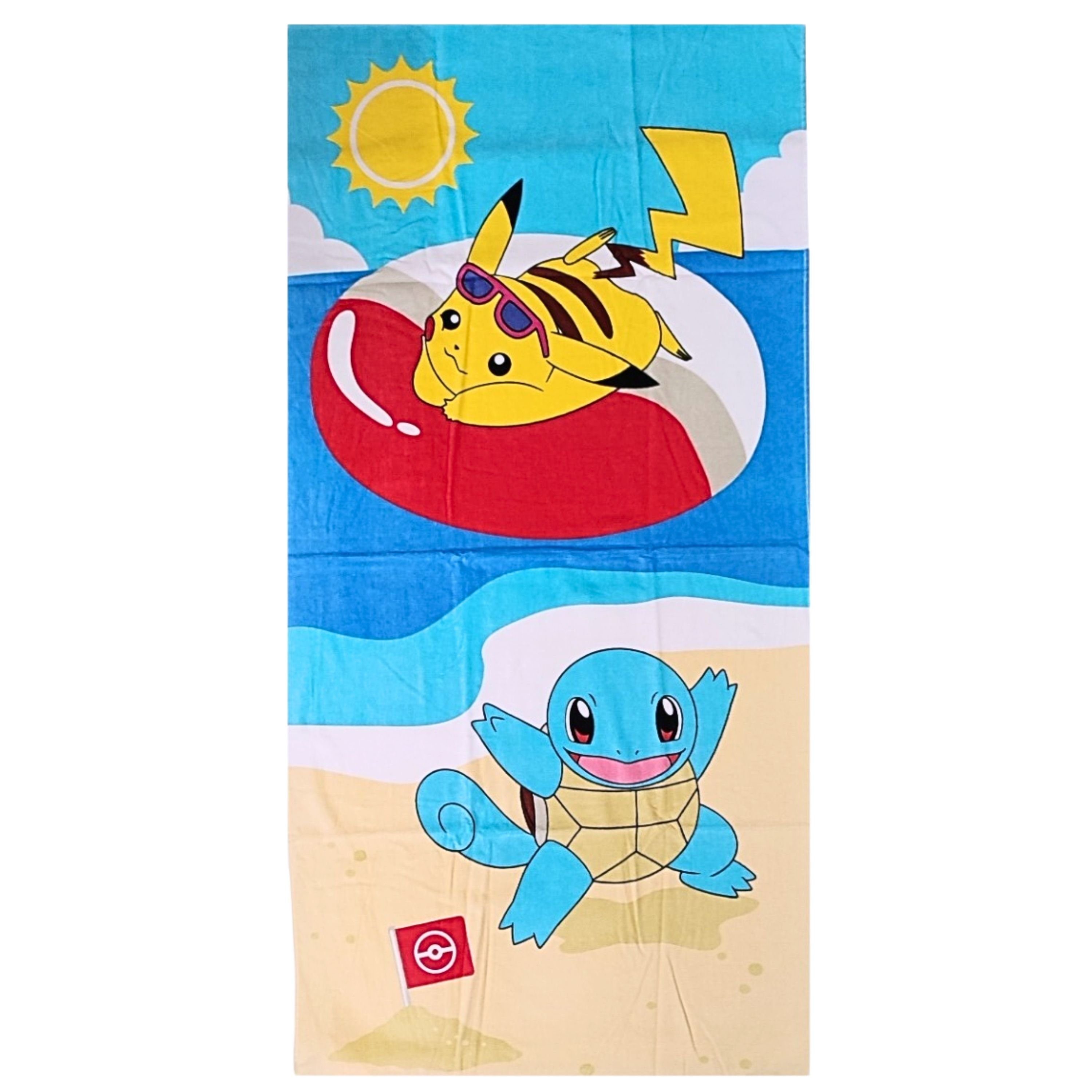 POKÉMON Badetuch Pikachu und Shiggy, Baumwolle, Strandtuch 70 x 140 cm günstig online kaufen