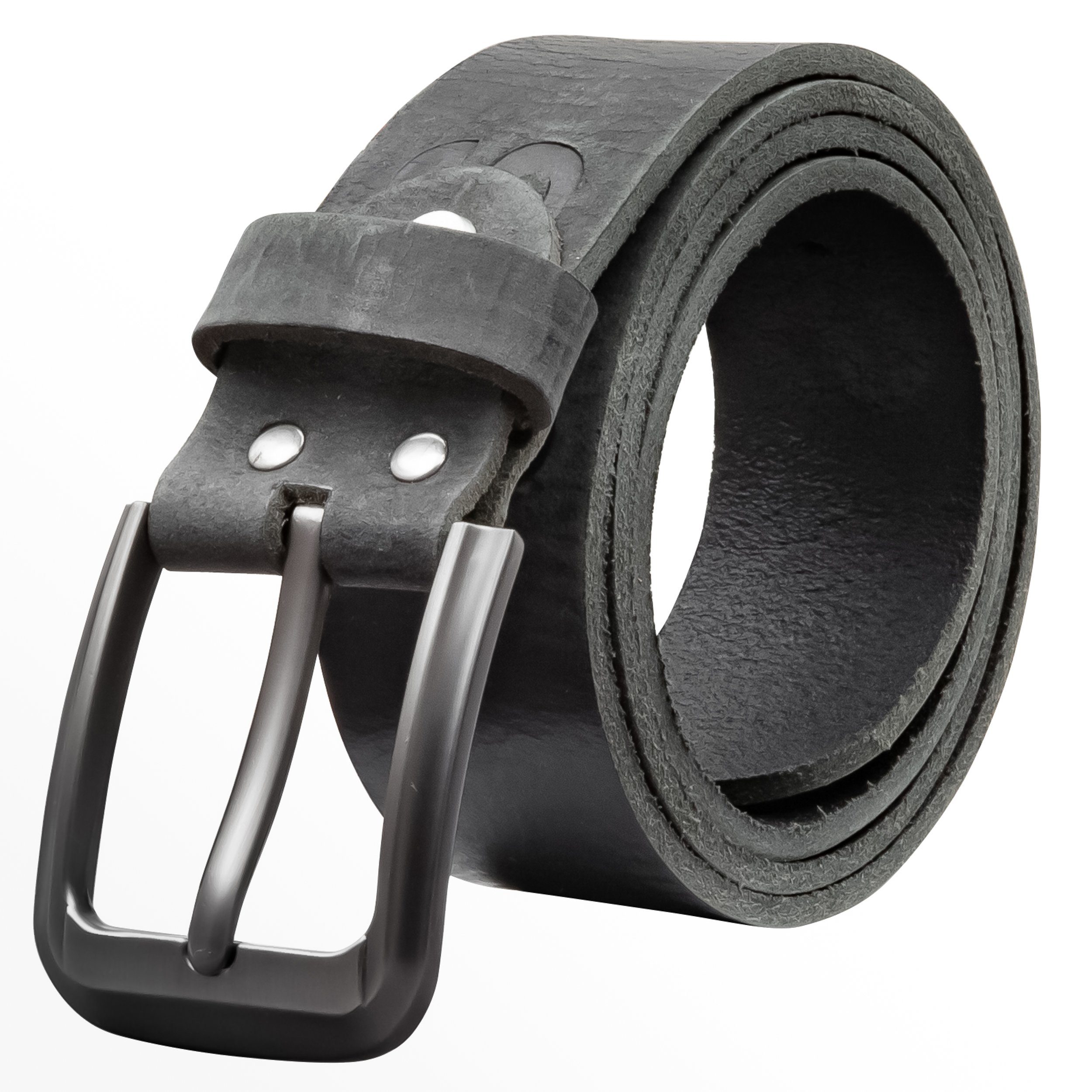 COLOGNEBELT Ledergürtel OM55-AD-Schwarz MADE IN GERMANY, Schwarz Kürzbar, 100 % Echtleder, Aus einem Stück, Unisex