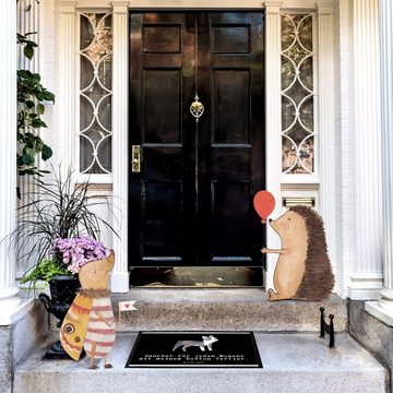Fußmatte Boston Terrier Moment - Schwarz - Geschenk, Matte, Türmatte, Schenken, Mr. & Mrs. Panda, Höhe: 0.6 mm