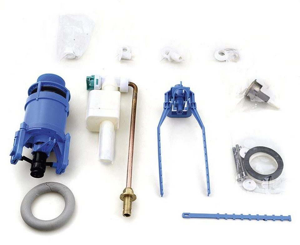 Kerasan Spülkasten Spülgarnitur für Kombi-WC, Bodenfüllung 1/2", Bronze, Kerasan-750993