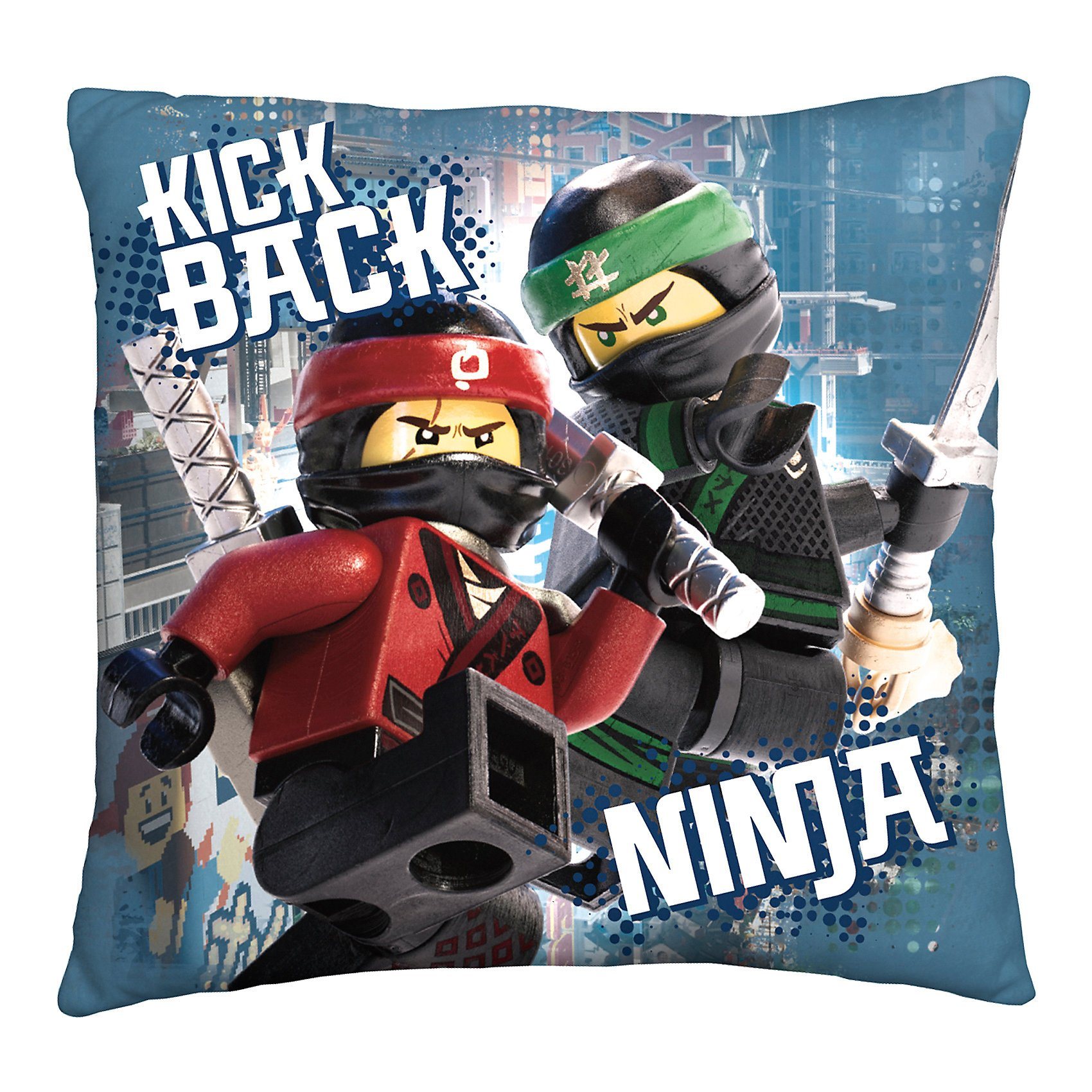 Wende- Kuschelkissen LEGO Ninjago Movie, 40 x 40 cm Wende- Kuschelkissen LEGO Ninjago Movie, 40 x 40 cm