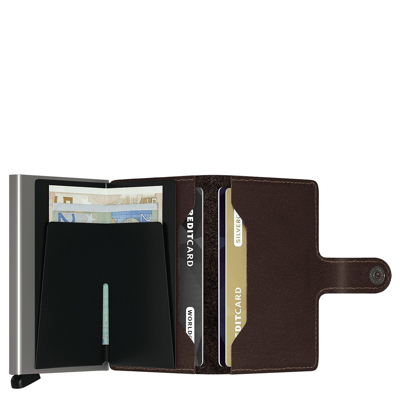 SECRID Geldbörse Original Miniwallet - RFID cm brown dark 6.5 Geldbörse (1-tlg)