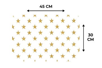 Platzset, Sterne - Glitter - Gold - Design - Weihnachten, MuchoWow, (6-St), Platzset, Platzdecken, Platzmatte, Tischmatten, Schmutzabweisend