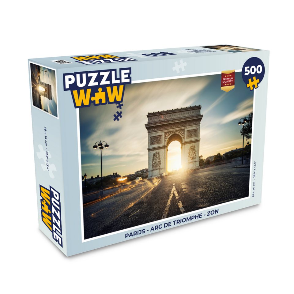 MuchoWow Puzzle Paris Arc de Triomphe Sonne 500 Puzzleteile Foto MuchoWow Puzzle Paris Arc de Triomphe Sonne 500 Puzzleteile Foto