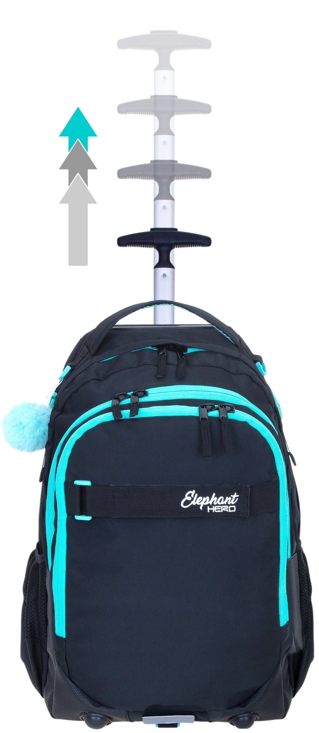 ELEPHANT Schulrucksack Schultrolley Trolley Hero Signature Schulrucksack (3 Teile Set), Rucksacktrolley Schule Rucksack Trolly, Sporttasche, Mäppchen Box +tsm – Bild 3 von 5