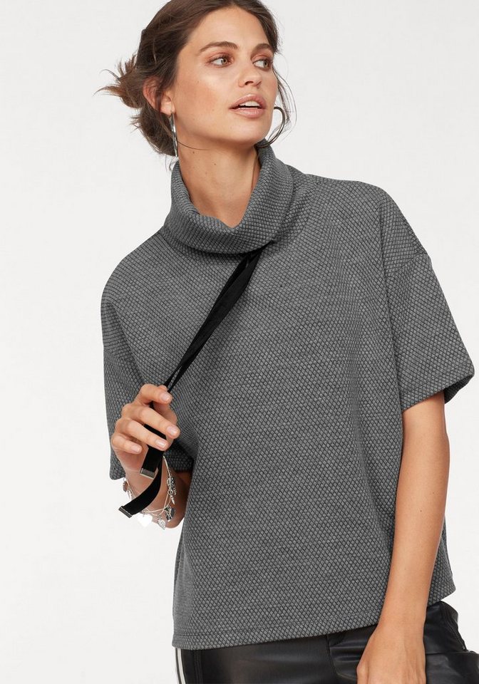 Monari Kurzarmpullover mit Samtband Monari Kurzarmpullover mit Samtband