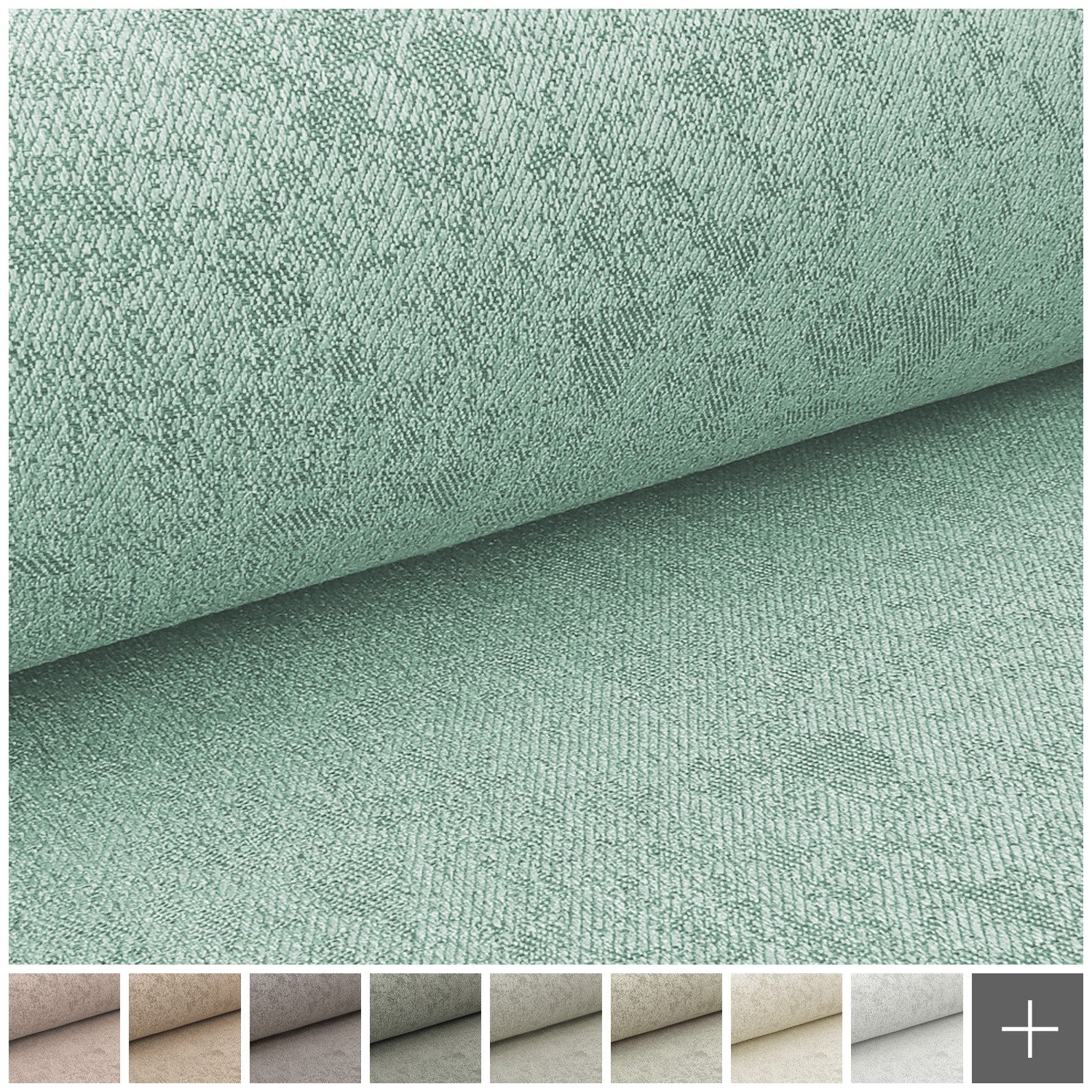 novely® Stoff KAMEN Melange Möbelstoff - Polsterstoff mit Glow-Effekt, Strapazierfähig, Kuschelweich, Meterware, 1lfm