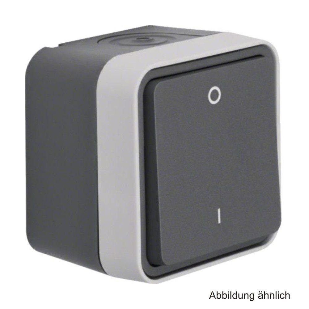 Berker Berker Aufputz-Ausschalter mit Aufdruck "0" und "1", grau, 30723505 Audio- & Video-Kabel