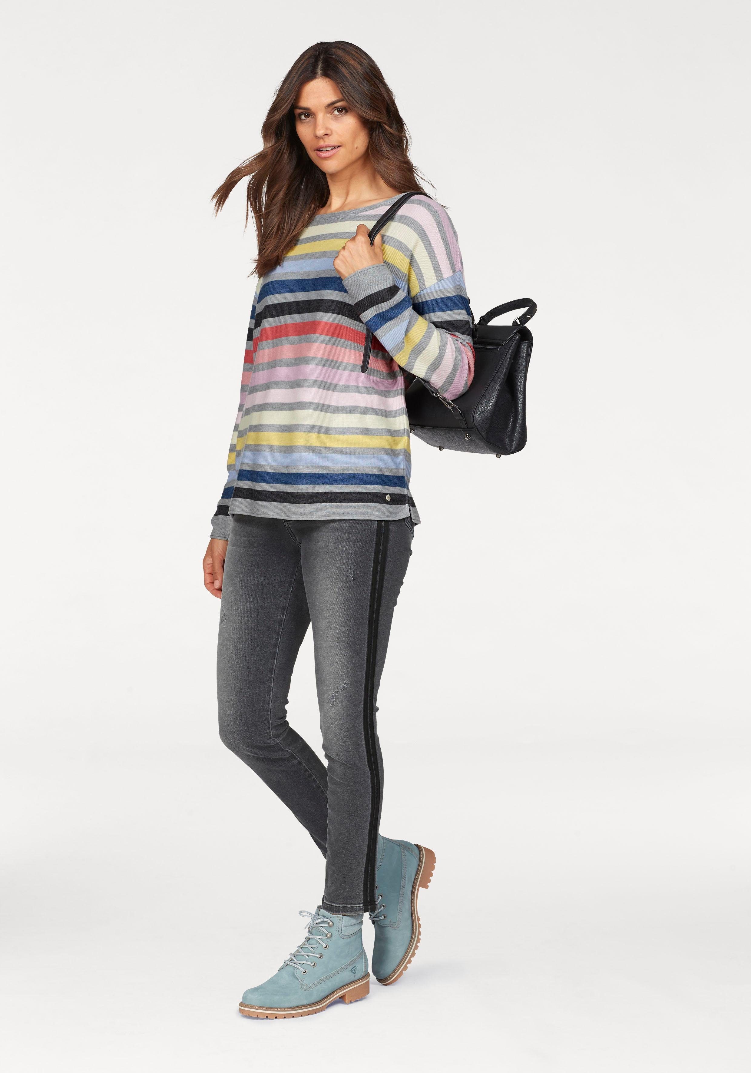 OLSEN Rundhalspullover Aus weichem Baumwoll Mix Garn OLSEN Rundhalspullover Aus weichem Baumwoll Mix Garn