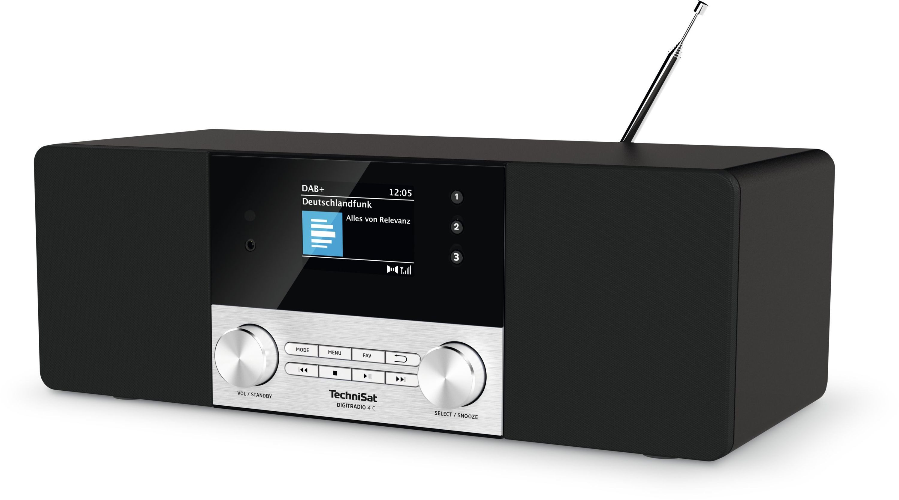 TechniSat DIGITRADIO 4 C Digitalradio (DAB) (Digitalradio (DAB), FM-Tuner mit RDS, 20 W, ELAC-Stereosound, Bluetooth, Farbdisplay, Equalizer)