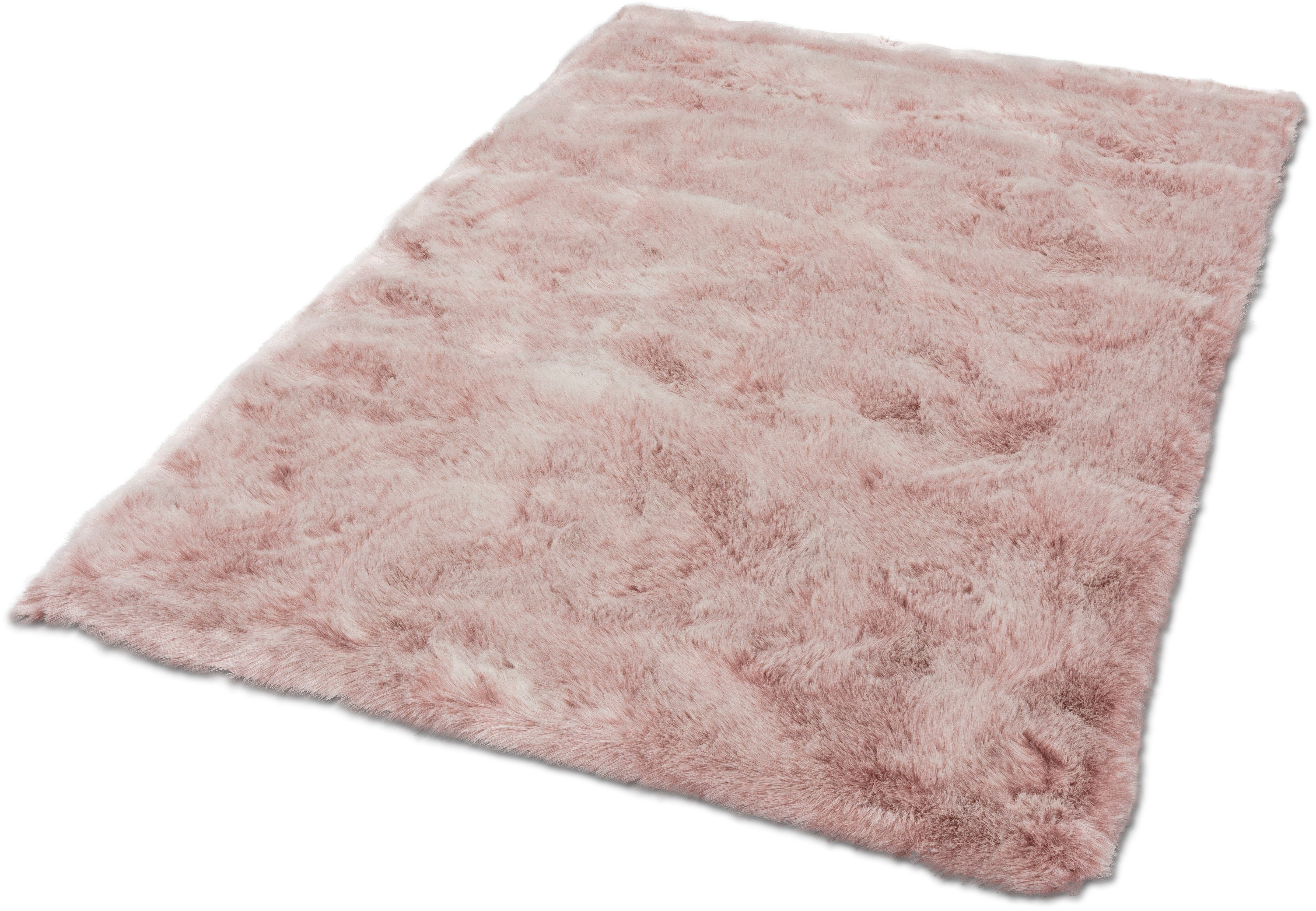 Fellteppich Lucia, ASTRA, rechteckig, Höhe: 50 mm, Kunstfell, waschbar, Wohnzimmer pink | Kunstfell-Teppiche