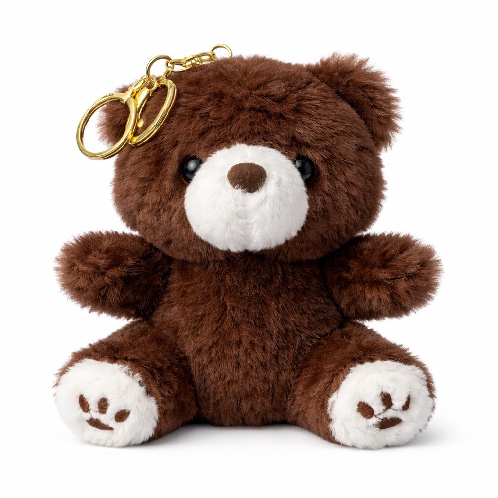 soma Schlüsselanhänger Plüsch Bär Schlüsselanhänger 13cm Weicher Kuschelhase mit Metallring (Set, 1-tlg., Geschenk-Set), Weicher Mini-Teddybär Anhänger für Schlüssel, Tasche oder Rucksack