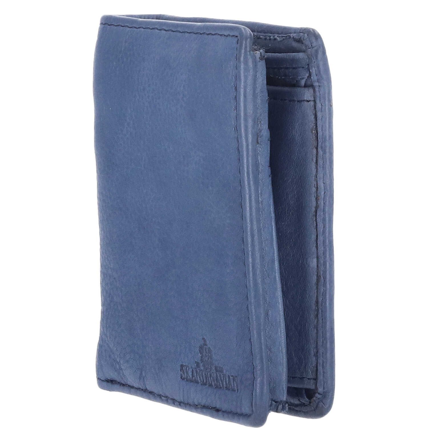 The Skandinavian Brand Geldbörse The Skandinavian Brand Mens Wallet Washed Leather - blau
