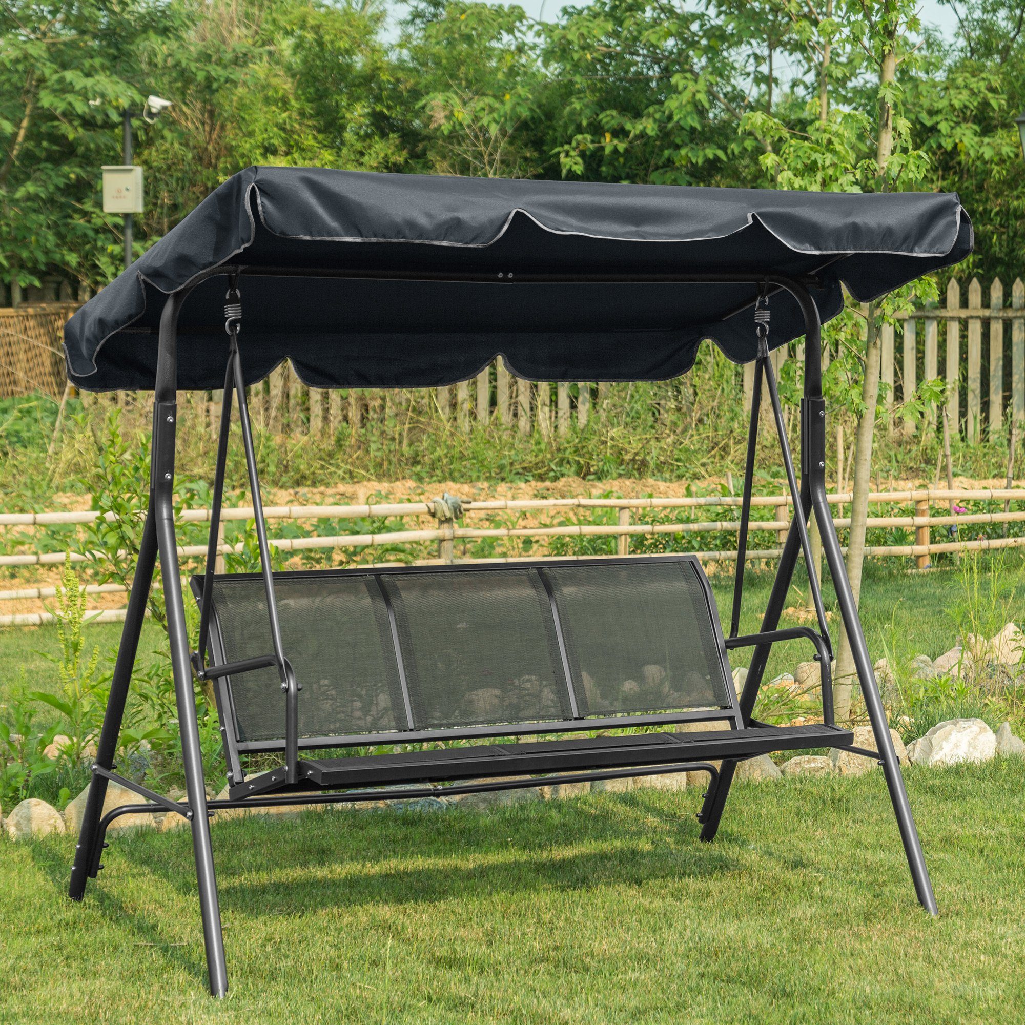 MCombo Hollywoodschaukel MCombo 3-Sitzer Hollywoodschaukel Gartenschaukel 8 günstig online kaufen