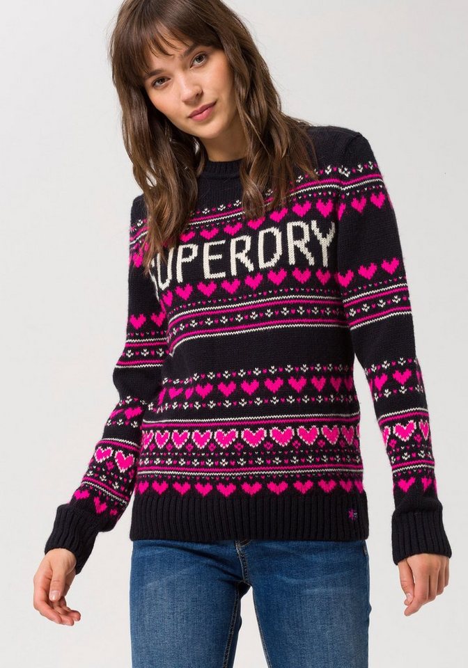 Superdry Norwegerpullover »CLEVELAND FAIRISLE KNIT« mit modischen Glitzerdetails Superdry Norwegerpullover »CLEVELAND FAIRISLE KNIT« mit modischen Glitzerdetails