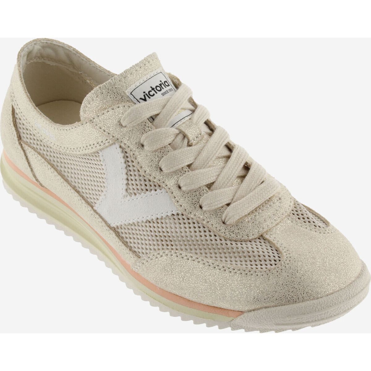 Victoria Saturno Rejilla & Serraje Metal Women Outdoorschuh Modischer Damensneaker mit Mesh und Veloursleder-Overlays