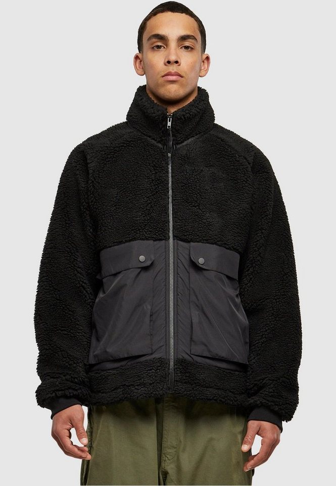 URBAN CLASSICS Winterjacke Herren Short Raglan Sherpa Jacket (1-St), Hält  dich auch im tiefsten Winter warm