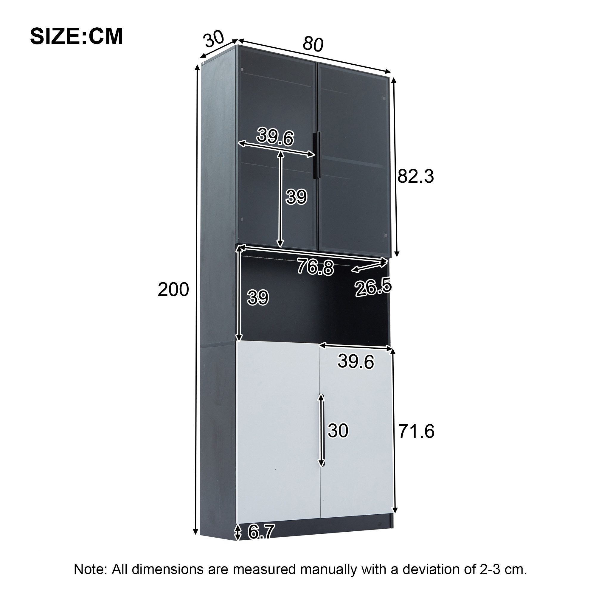 Thanaddo Glasvitrine Vitrine mit Glastür, mit LED-Licht Vitrine, Sammlung B günstig online kaufen