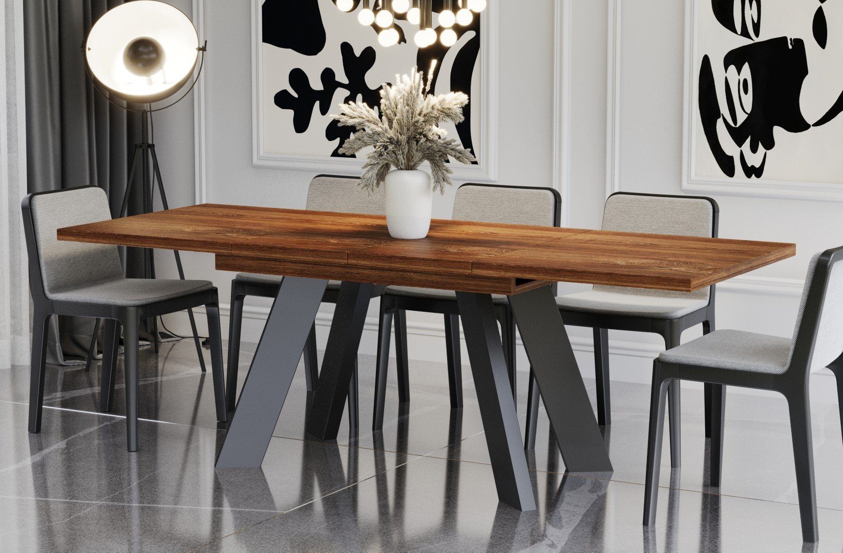 Endo-Moebel Esstisch Como Esstisch 130–210cm ausziehbar für 8 Personen, Tis günstig online kaufen