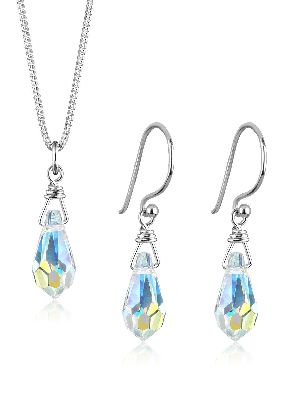 Elli Schmuckset »Drop Swarovski® Kristalle 925 Sterling Silber« online kaufen OTTO