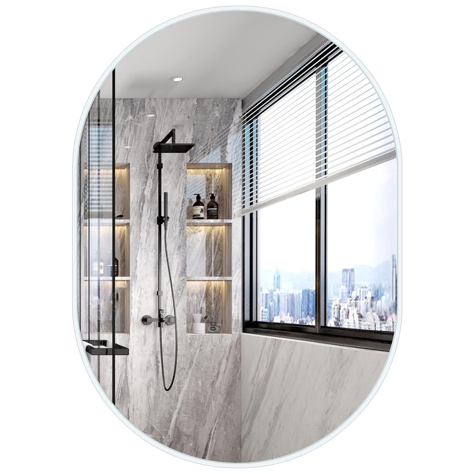 Dripex Wandspiegel dekorativer Зеркало Schminkspiegel mit Aluminiumrahmen