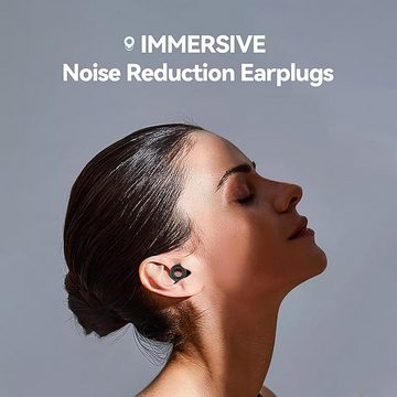 Jioson Gehörschutzstöpsel Ohrstöpsel zum Schlafen, Weicher, Wiederverwendbarer Silikon, Gehörschutz, Geräuschreduzierung um SNR 28dB-für Konzentration