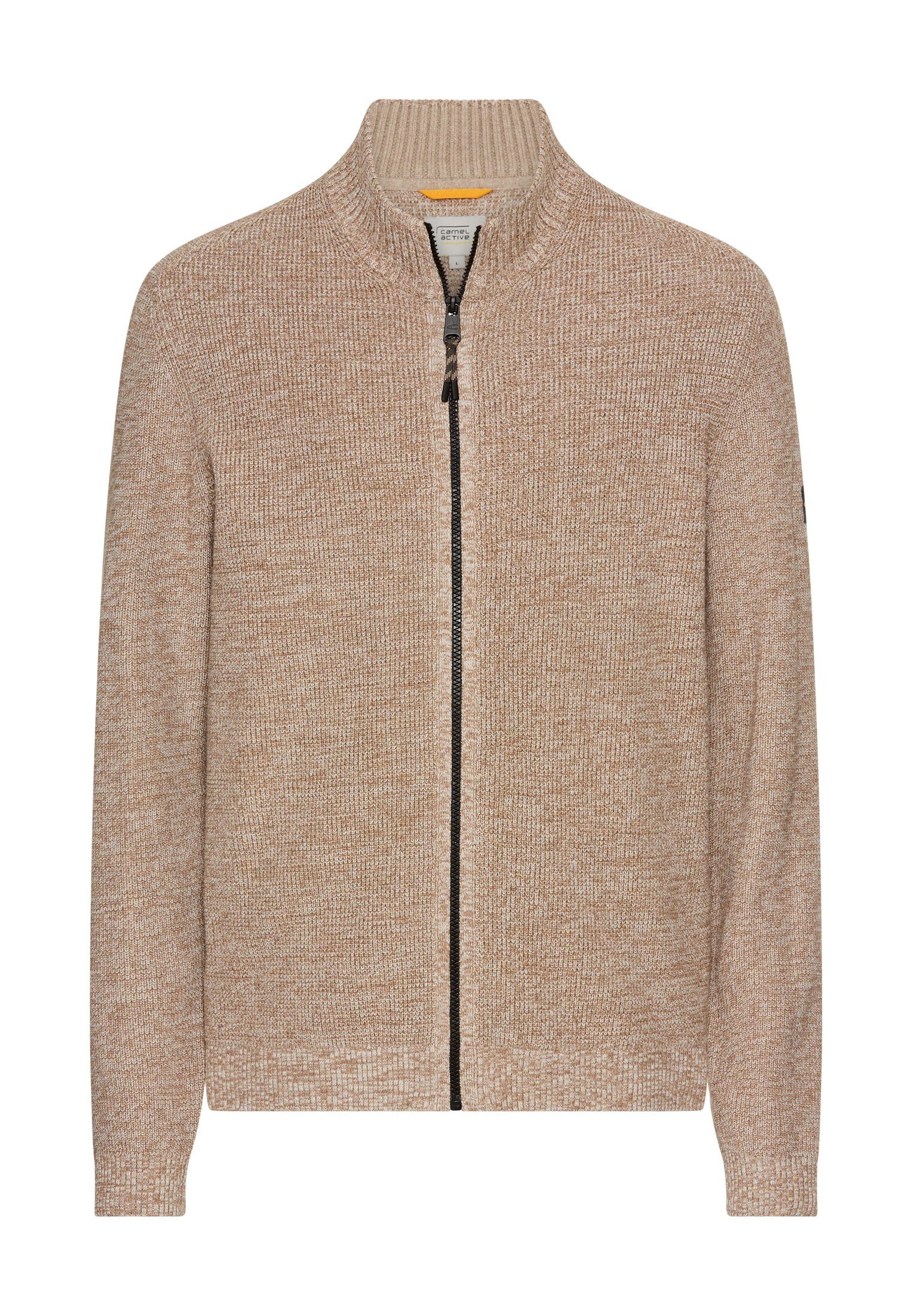 camel active Strickjacke mit Logo Stickerei günstig online kaufen