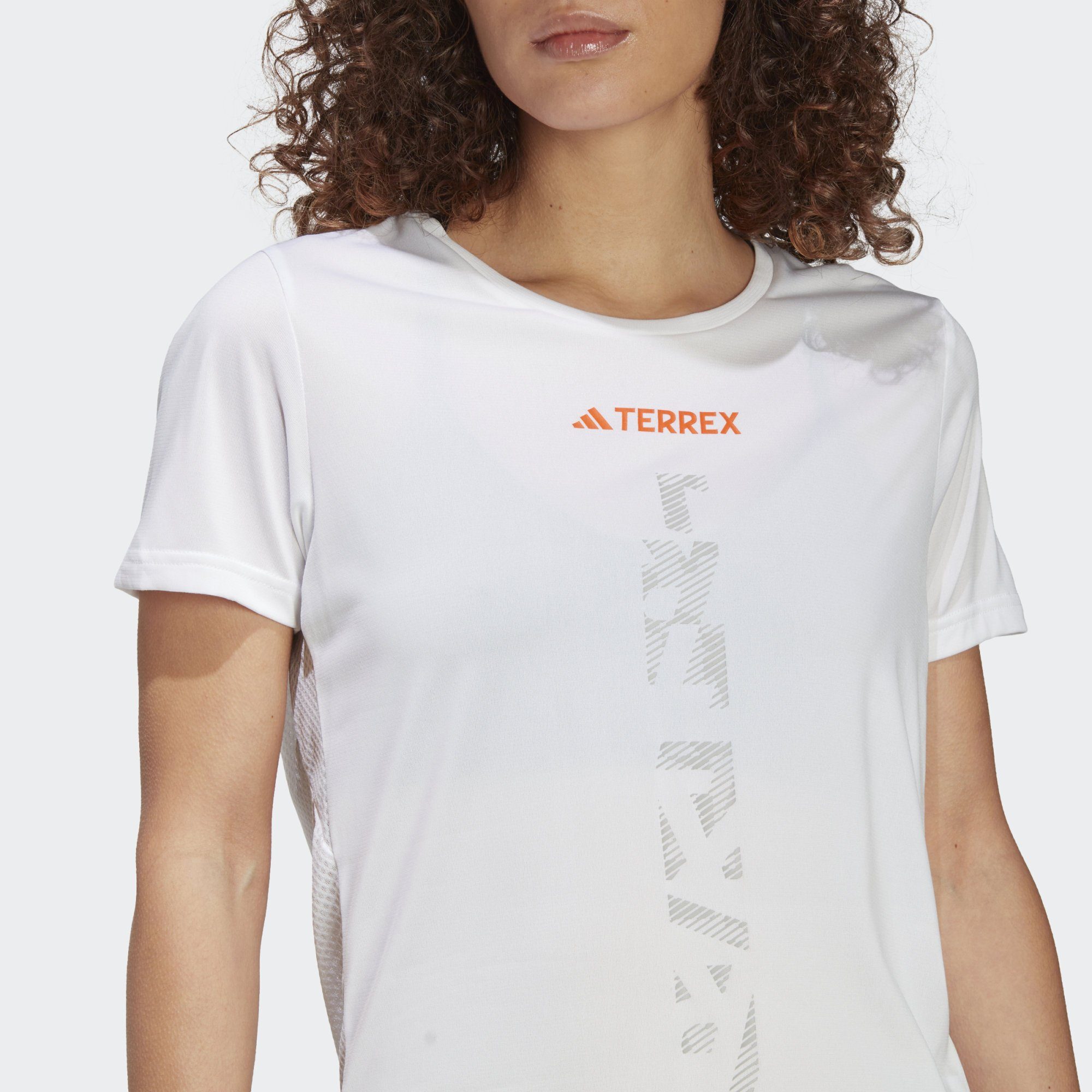 TERREX T-Shirt RUNNING adidas White TRAIL TERREX T-SHIRT AGRAVIC