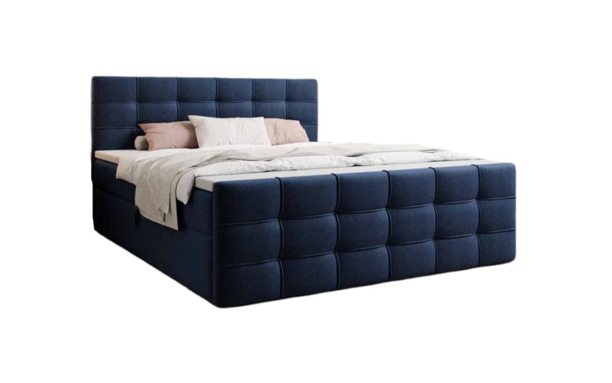 Luxusbetten24 Boxspringbett Luxor Stoff, mit Stauraum günstig online kaufen