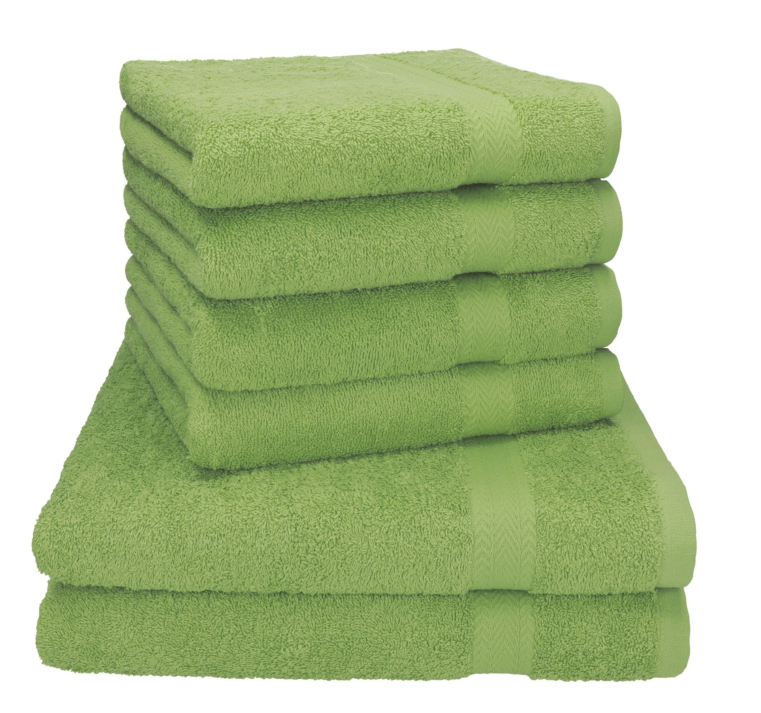 Betz Handtuch Set Betz PREMIUM Handtuch-Set -6 teiliges Handtücher-Set-100% Baumwolle, 100% Baumwolle, (6-tlg) apfelgrün