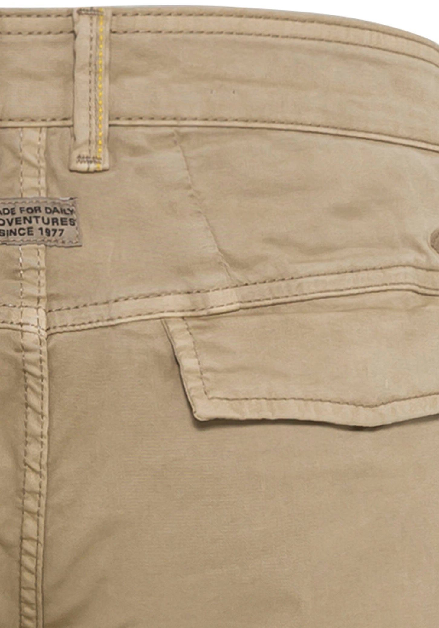 camel active Stretch-Hose Used-Look-Effekten authentischen Madison sand Garment mit Dyed-Färbung durch