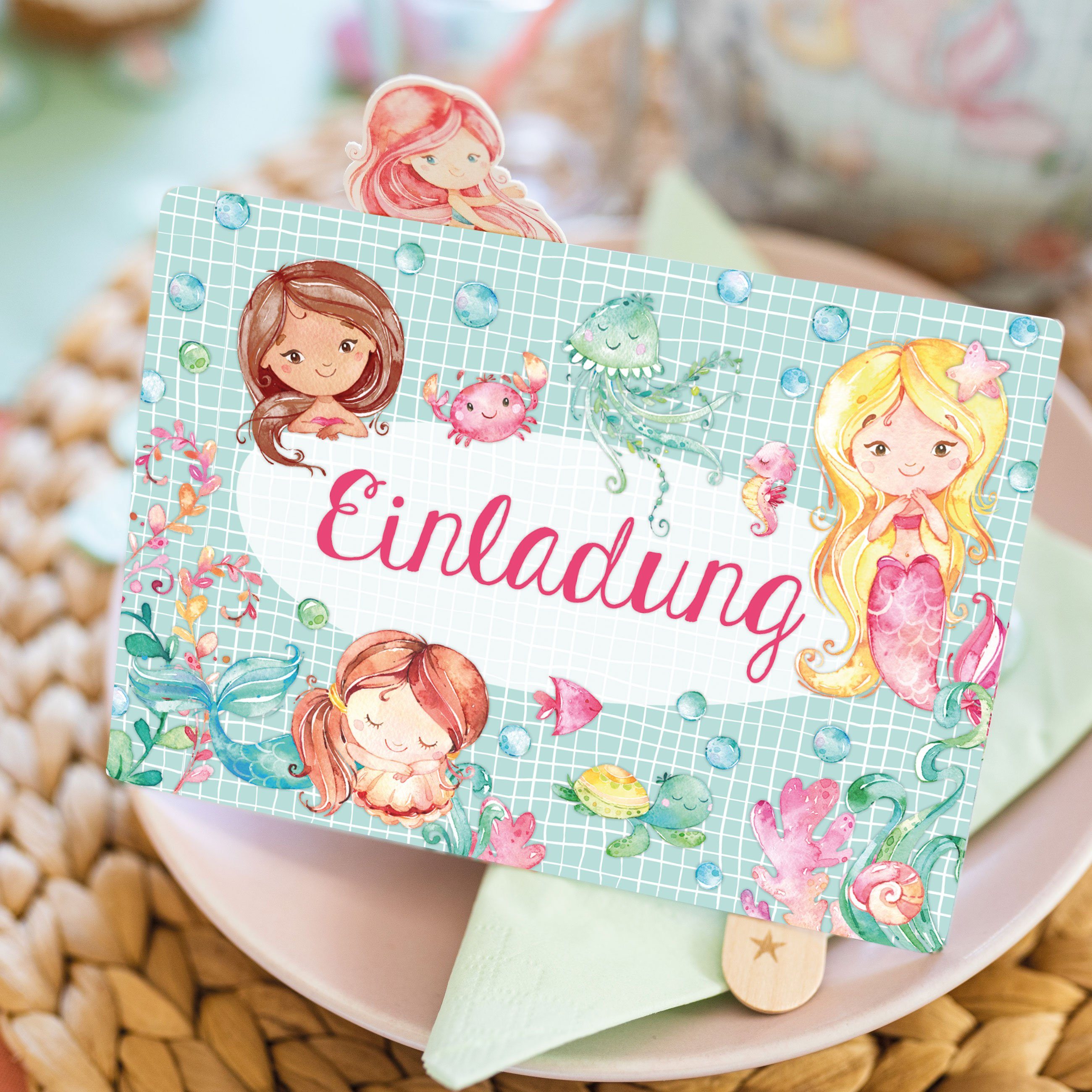 PAPIERDRACHEN Einladungskarten 12 Einladungskarten in 5 verschiedenen Motiven erhältlich, Made in Germany