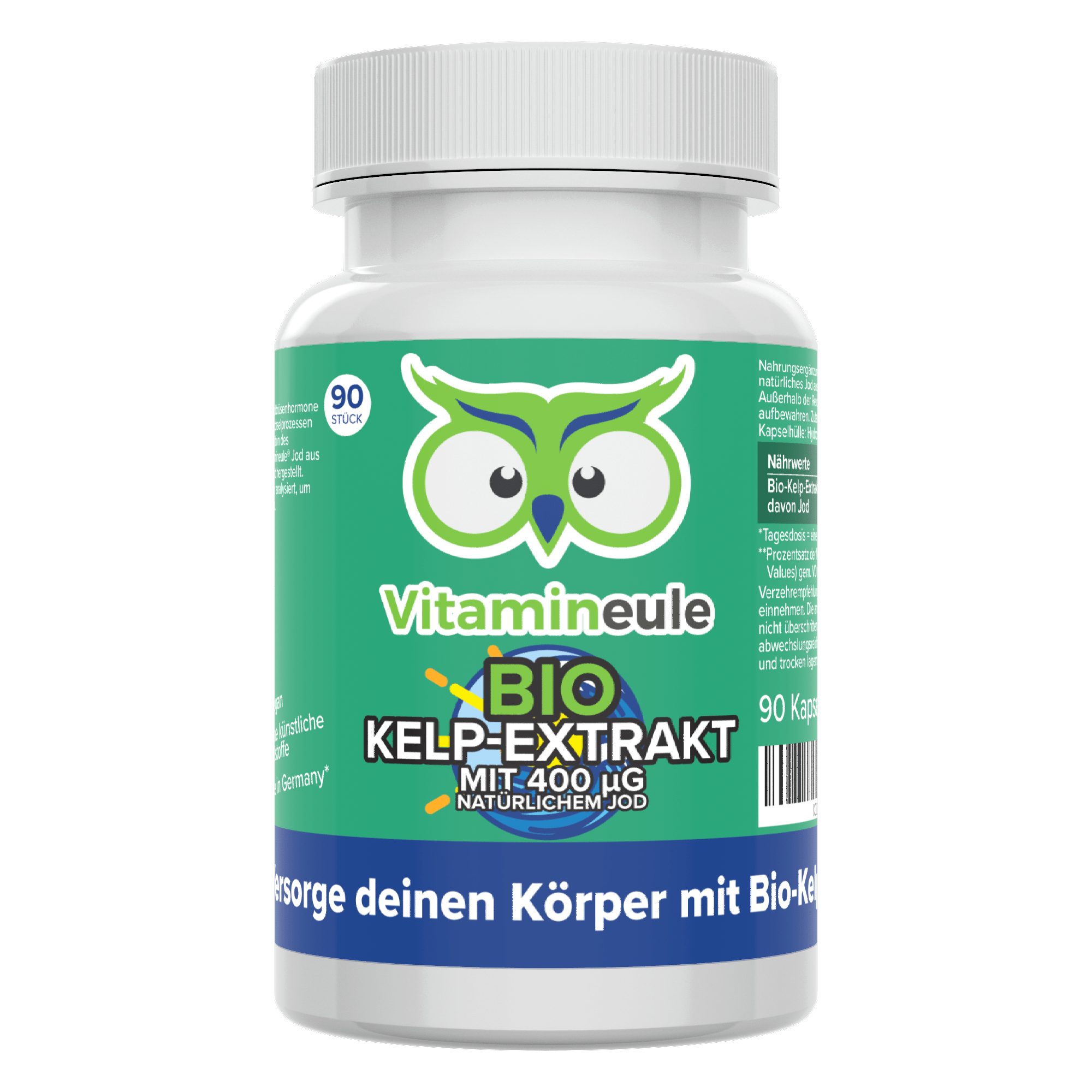 Vitamineule Jod Kapseln aus Bio Kelp - 400 µg - Kapsel