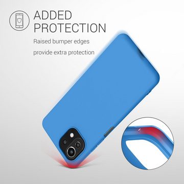kwmobile Handyhülle Hülle für Xiaomi 11 Lite (5G) NE / Mi 11 Lite (5G), Hülle Silikon - Soft Handyhülle - Handy Case Cover - Strahlend Blau