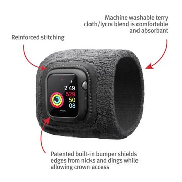 Twelve South Smartwatch-Armband ActionBand Schweißband, Sport Armband, Grau, Apple Watch Series 7, 8, 9 (45mm)