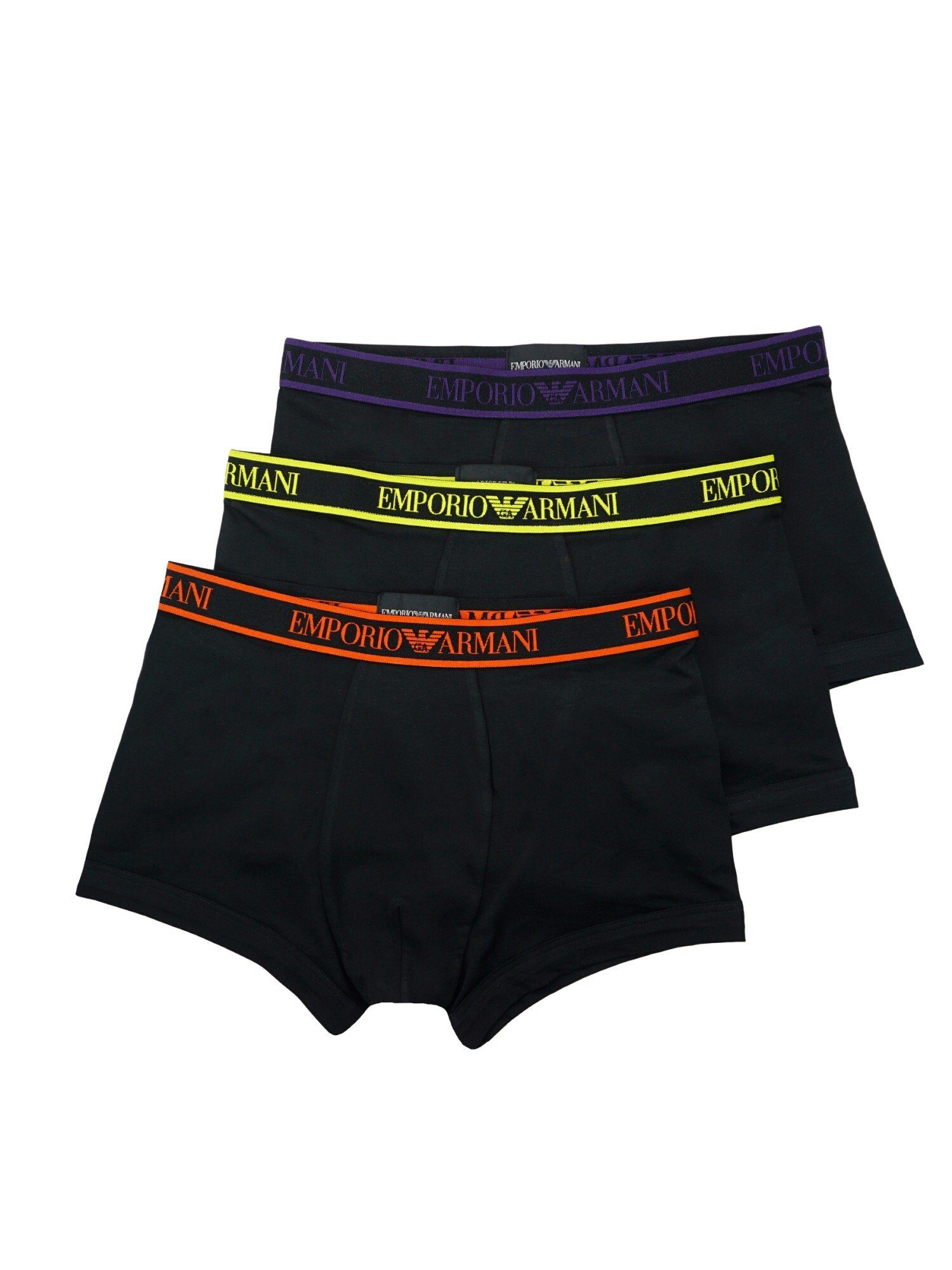 Emporio Armani Boxershorts Trunks Knit (3-St) Pack 3 Schwarz Shorts