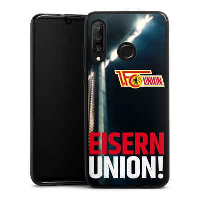 DeinDesign Handyhülle Fanartikel 1. FC Union Berlin Fußball Eisern Union Typo, Huawei P30 Lite Silikon Hülle Bumper Case Handy Schutzhülle