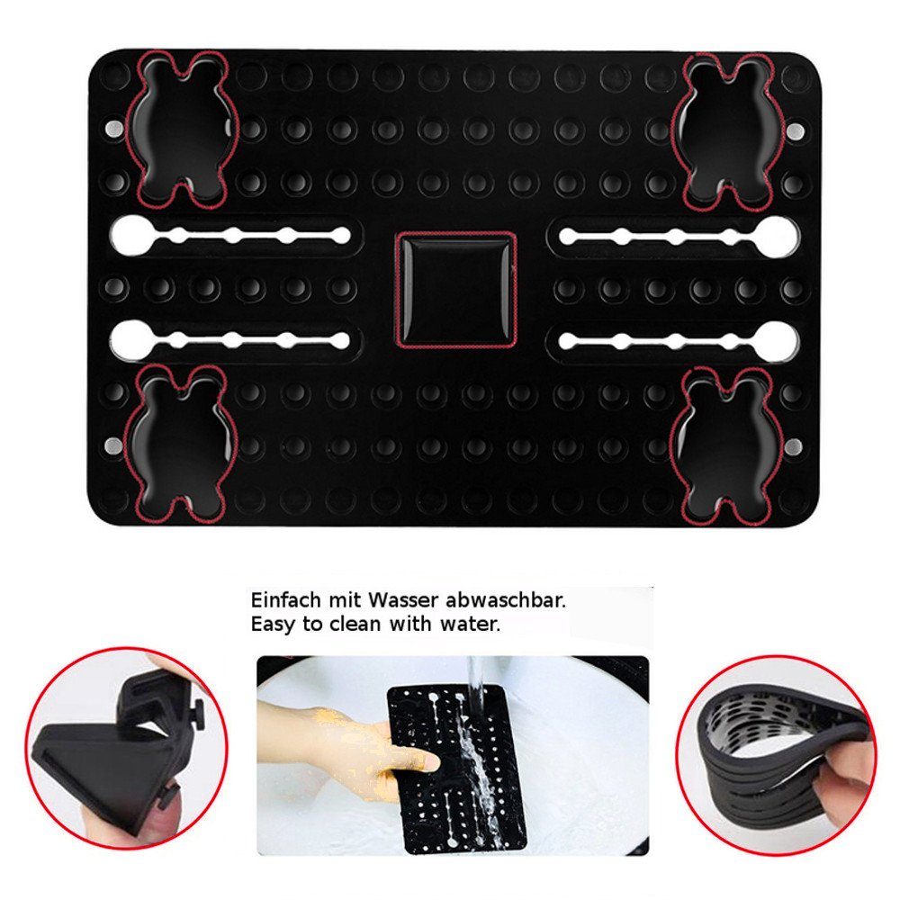 L & P Car Design Handy-Halterung Haftpad Antirutschmatte Auto Ablage iPhone Samsung, (1 Stück, 3-tlg., kompatibel mit vielen Smartphones) – Bild 4 von 5