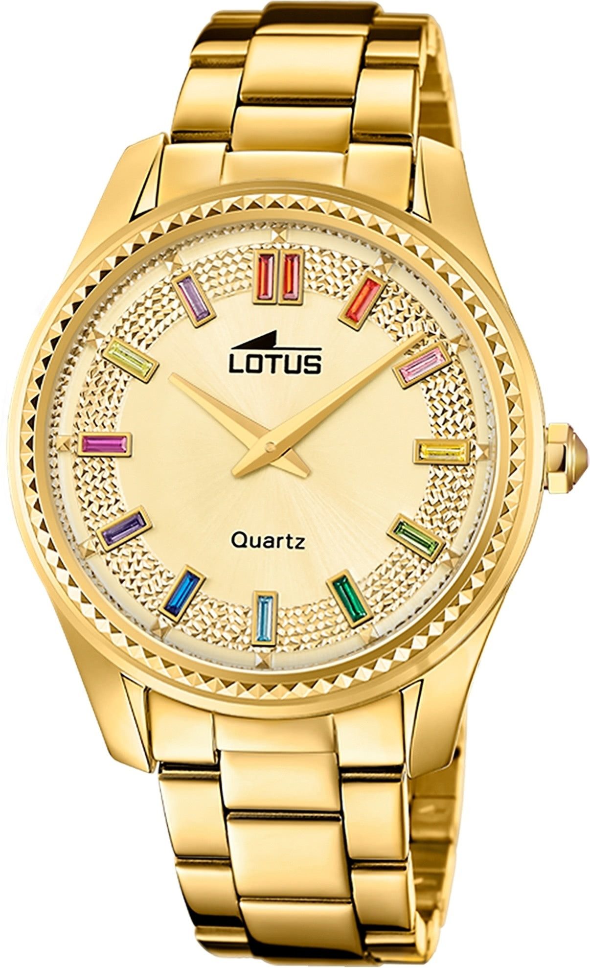 Chronograph Lotus Damenuhr Leder gold Lotus Classic