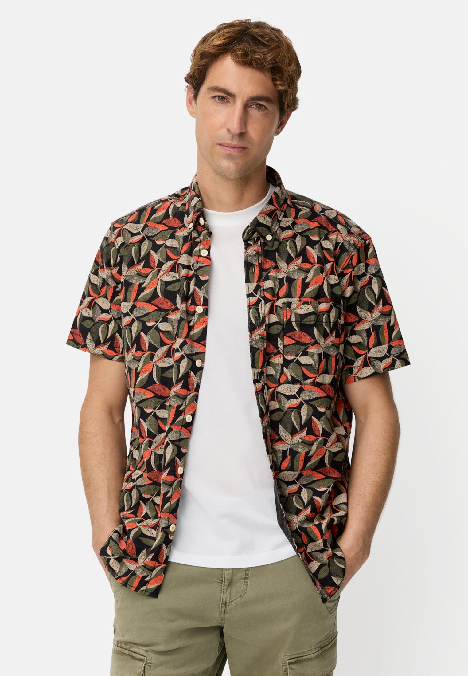 camel active Kurzarmhemd aus reiner Baumwolle Kurzarm günstig online kaufen