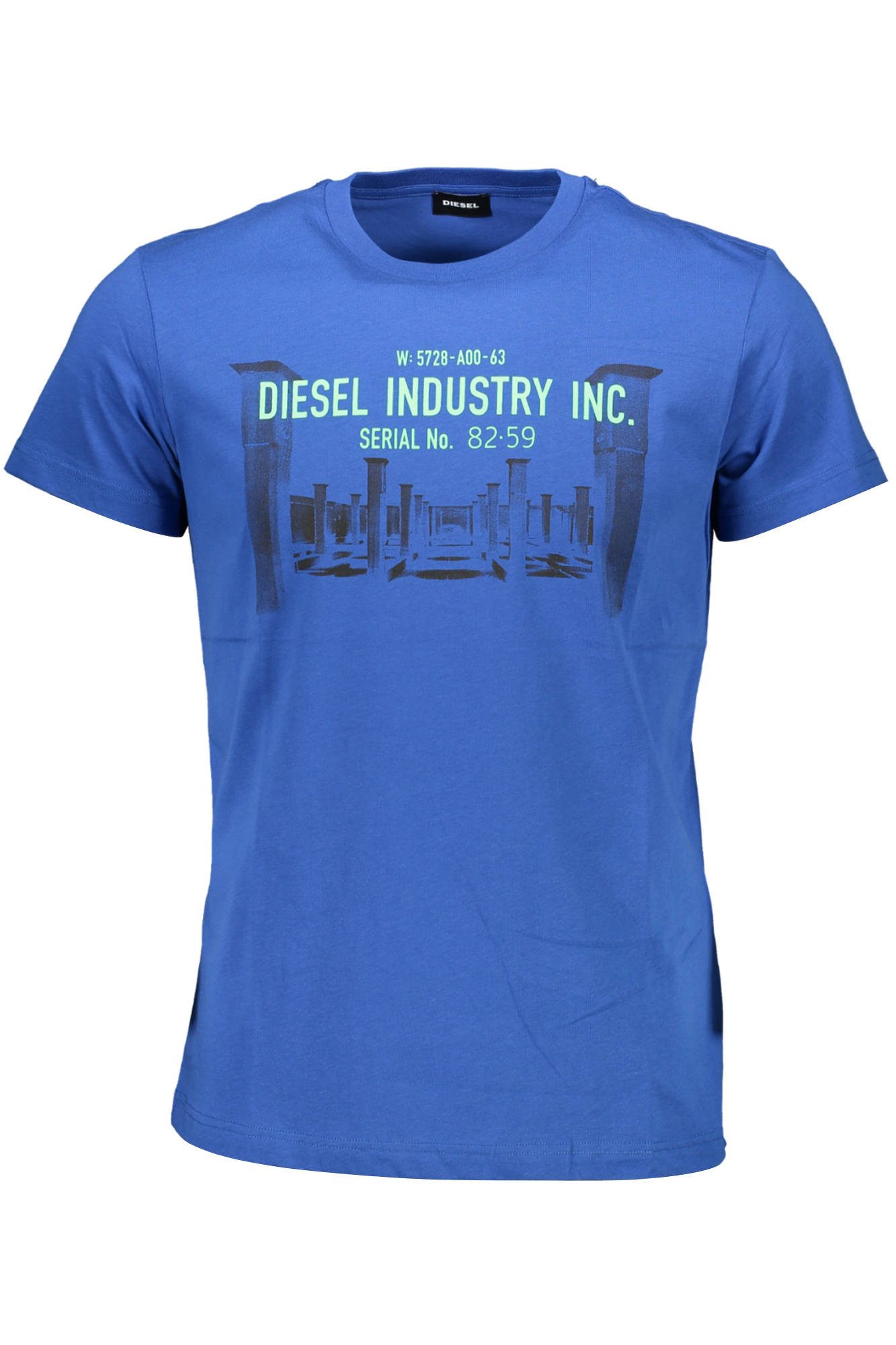 Diesel T-Shirt T-Shirt für Herren: Kurzarm, Rundhals, Blau mit