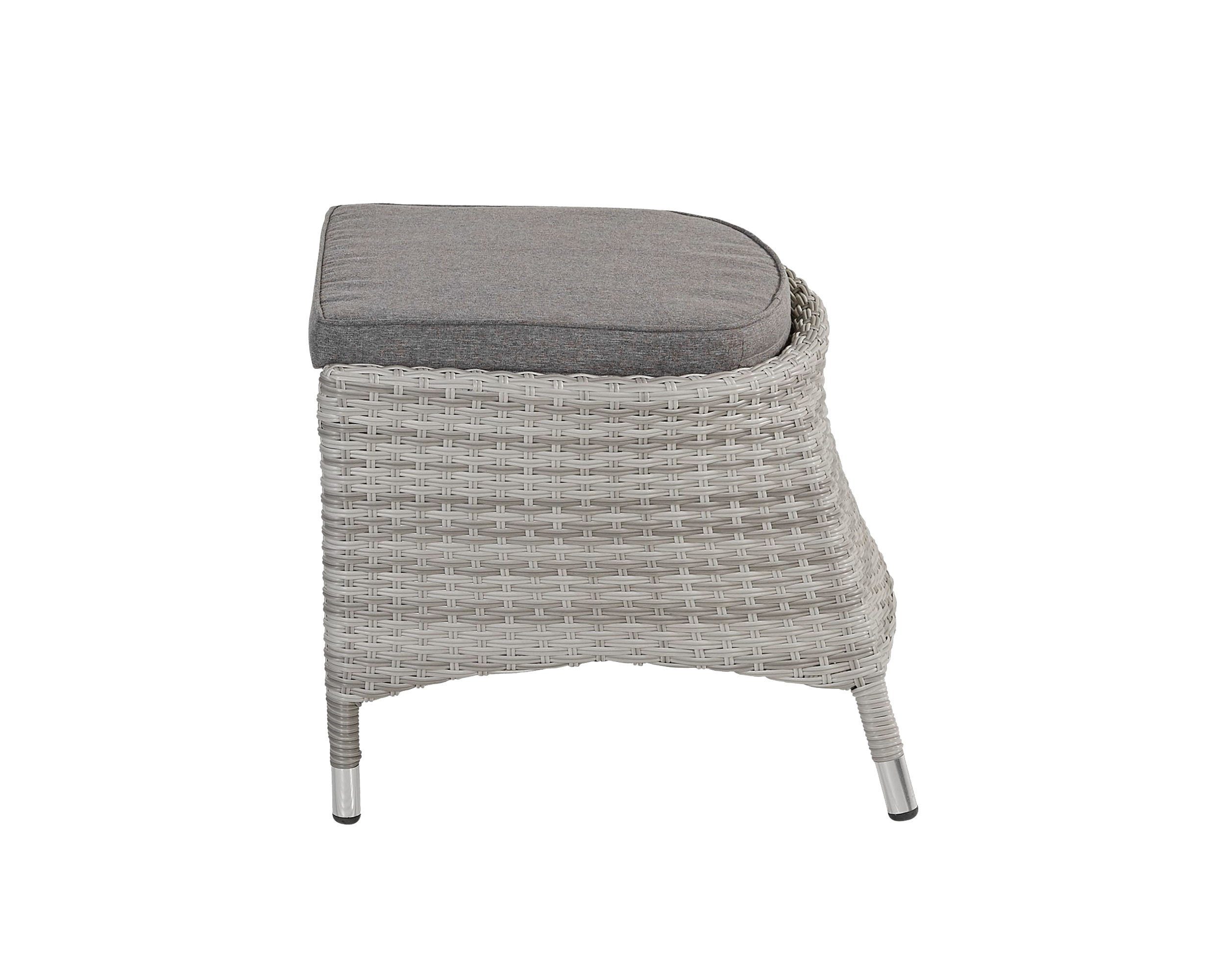 dasmöbelwerk Gartenlounge-Hocker Hocker Fußbank Rio, grau, günstig online kaufen