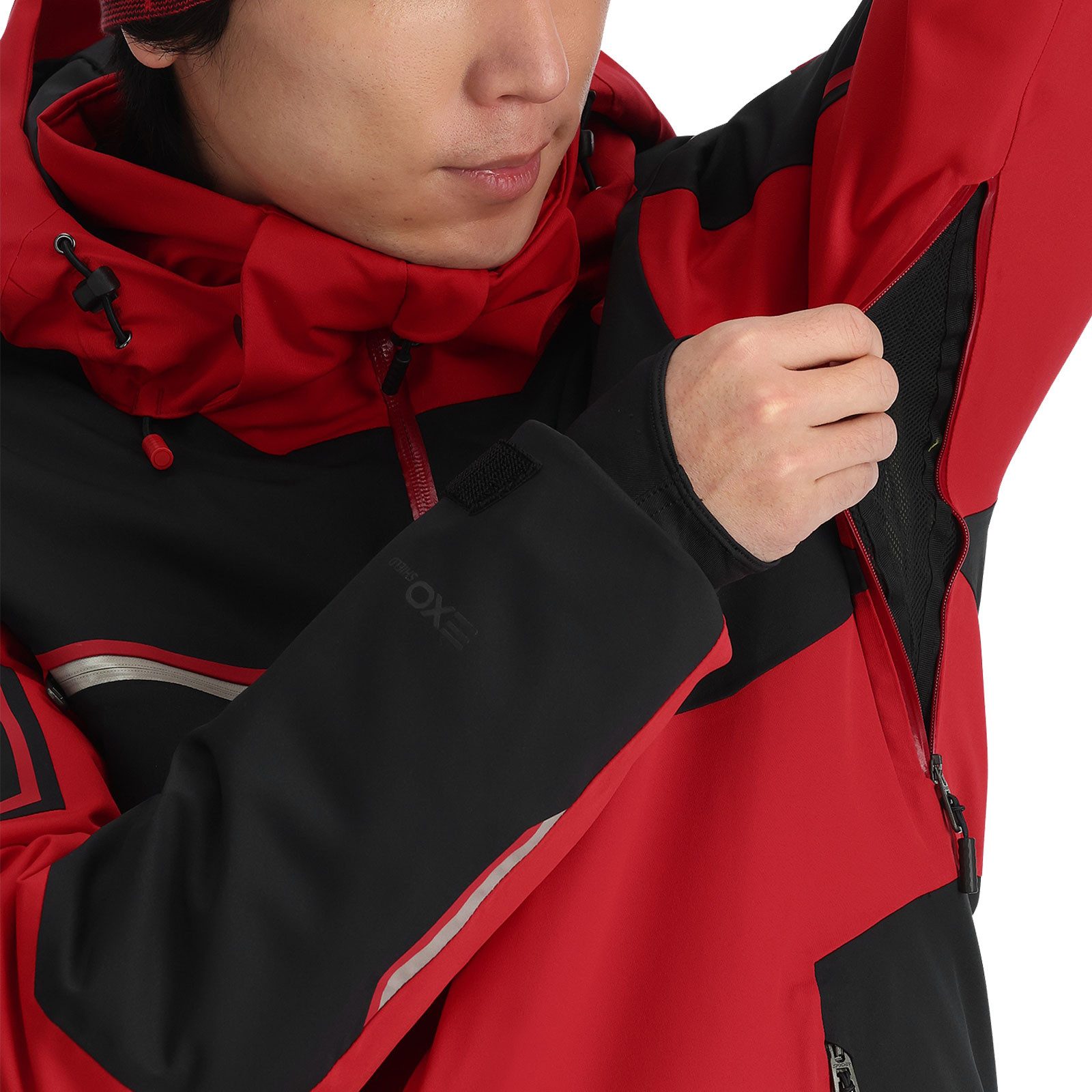 Spyder Skijacke Titan Jacket mit verstell- und abnehmbarem Schneefang